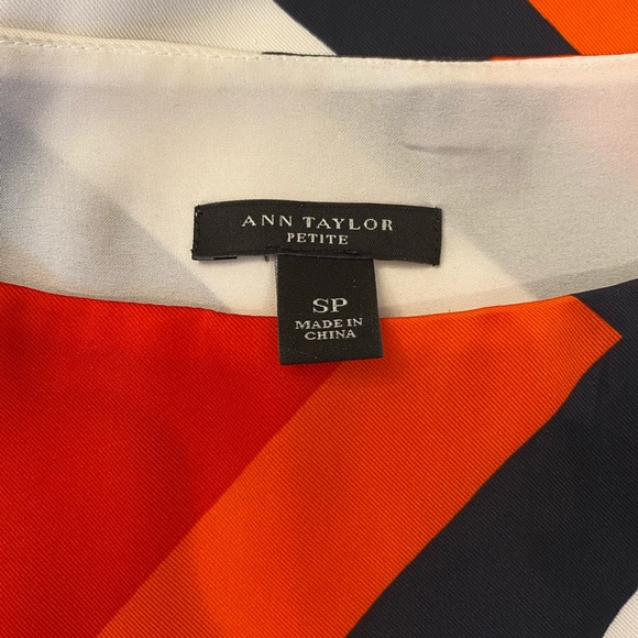 Ann Taylor classy red blue white dress - Picture 2 of 6